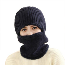 2016 Autumn Winter Warm Mask Hats For Women Knitted Wool Solid Braided Warm Windproof Unisex Hat Female Beanies Skullies