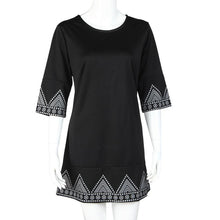 2016 Autumn Women Dress Elegant Bohomian Print Half Sleeved Evening Party Workwear Mini Dress Ladies Dresses Robe Femme