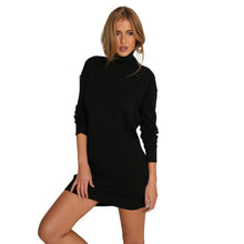 2016 Autumn Women Dress Long Sleeve Turtlneck Bodycon Short Mini Dresses Women Clothing Sexy Bodycon Winter Basic Dresses Ladies