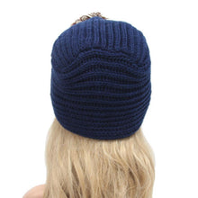 2016 Boho Style Kintted Womens Winter Hats Crochet Warm Crochet Knitted Cap Skull Beanies Female bonnet