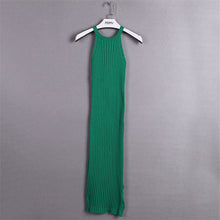 2016 Brand New Autumn Vestidos Plus Size Sexy Pencil Ankle-Length Dress Sleeveless O-neck Women Knitted Dresses 71539