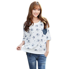 2016 Brand New Short Batwing Half Sleeve Plus Size T-shirts Female Floral Print t shirts Women Top 71062