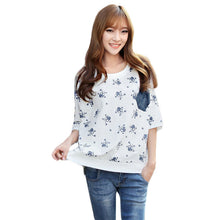 2016 Brand New Short Batwing Half Sleeve Plus Size T-shirts Female Floral Print t shirts Women Top 71062