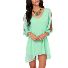 2016 Brand New Vestidos Plus Size Straight Knee-Length Dress Brief Full Off Shoulder O-neck Chiffon Women Dresses 70936