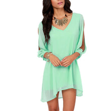 2016 Brand New Vestidos Plus Size Straight Knee-Length Dress Brief Full Off Shoulder O-neck Chiffon Women Dresses 70936