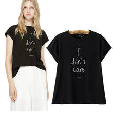 2016 Casual Women European Style T shirts O-neck Cotton Tshirt Female Short Letter Print Short Sleeve Female Crop Tops 70715