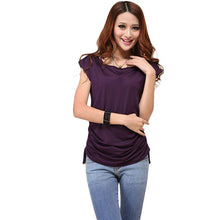 2016 Casual Women Slash neck T shirts Female Short Sleeve tshirt Plus Size Modal S-4XL Tops 70829