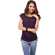 2016 Casual Women Slash neck T shirts Female Short Sleeve tshirt Plus Size Modal S-4XL Tops 70829