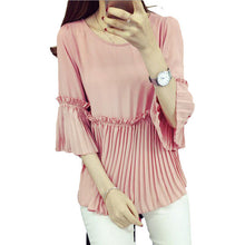 2016 Casual Women T shirts O-neck Chiffon Tshirt Female Half Butterfly Sleeve Female Tops 70780