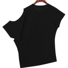 2016 Casual Women T shirts O-neck Cotton Modal Womens Top Off Shoulder Short Sleeve Female Letter Print tops 70626