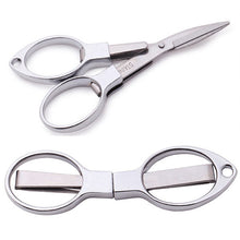 2016 Convenient Folding Stainless Steel 8 Words Glasses Small Scissors Keychain Camping Fishing Scissor Mini Cutter