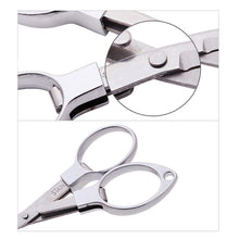 2016 Convenient Folding Stainless Steel 8 Words Glasses Small Scissors Keychain Camping Fishing Scissor Mini Cutter