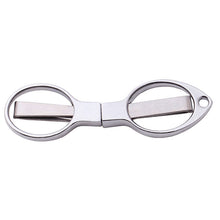 2016 Convenient Folding Stainless Steel 8 Words Glasses Small Scissors Keychain Camping Fishing Scissor Mini Cutter