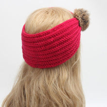 2016 European Fashion Headbands For Women Pompon Ball Knitted Wool Crochet Winter Ear Warm Hair Accessories Women Headband LY