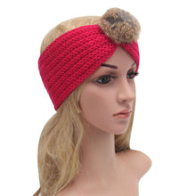 2016 European Fashion Headbands For Women Pompon Ball Knitted Wool Crochet Winter Ear Warm Hair Accessories Women Headband LY