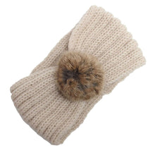 2016 European Fashion Headbands For Women Pompon Ball Knitted Wool Crochet Winter Ear Warm Hair Accessories Women Headband LY