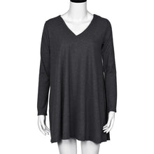 2016 European Style Casual Loose Women Mini Dress Fashion V Neck Long Sleeve Female Dress Autumn Winter Mini Dress Ladies #1124