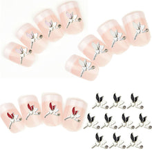 2016 Fashion 10PCS Nail Art Tips 3D Alloy Rhinestones Fairy Angel Gel Phone Decoration DIY anne