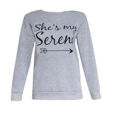 2016 Fashion Autumn Long Sleeve Best Friends T shirt Women Clothes"She's My Serena,She's My Blair" Print Tops For Girlfriends