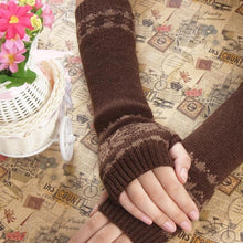 2016 Fashion China lady gloves Winter Autumn Warm Snowflake long knit fingerless gloves Keyboard soft