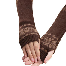 2016 Fashion China lady gloves Winter Autumn Warm Snowflake long knit fingerless gloves Keyboard soft