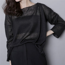 2016 Fashion Full Sleeve T-shirts Plus Size Female Knitting t shirts Plus Size Top Slash-neck Women T shirt 71670