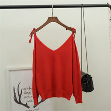 2016 Fashion Full Sleeve T-shirts Plus Size Female t shirts Kitting Off Shoulder Top V-neck Women t shirt 72144