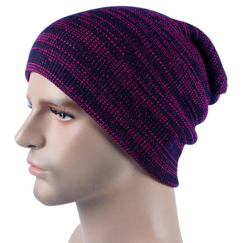 2016 Fashion Men Baggy Hip Hop Crochet Autumn Winter Knit Wool Warm Beanies Skull Slouchy Caps Hat Male Bonnet