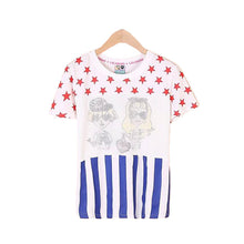 2016 Fashion Mesh Women clothing T shirts Letter Star Print t-shirt Women Lace Top Short Sleeve Female tops 71066