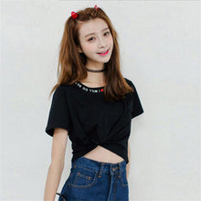 2016 Fashion New Letter Print Short Sleeve T-shirts Female Plus Size T shirts O-neck Cotton Tops For Women Clothing 70366