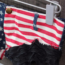 2016 Fashion Sexy Women Denim Jeans Lace American flag denim Shorts Pants Low Waist Super Mini Short Pants#3546