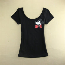 2016 Fashion Short Sleeve T-shirts Plus Size Female T shirts Carton Print Top O-neck Women t shirt 71652