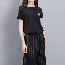 2016 Fashion Short Sleeve T-shirts Plus Size Female t shirts Plus Size Top O-neck Women Smile Face Print T shirt 71673