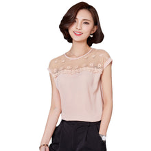 2016 Fashion Style Short Sleeve T-shirts Plus Size M-3XL Female T shirts Lace Top O-neck Women t shirt 71128