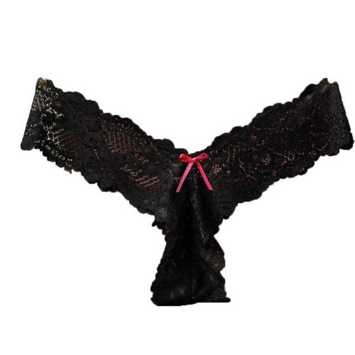 2016 Fashion Underwear Women Pink Black 7 Colors Sexy Lace Low Waist G-String V-String Briefs Women Panties Lenceria sexy mujer