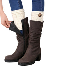 2016 Fashion Winter Knitted Warm Button Crochet Leg Warmer WomeN Boot Socks Leg Warmers Socks For Women Lady Girls 1 pair