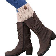 2016 Fashion Winter Knitted Warm Button Crochet Leg Warmer WomeN Boot Socks Leg Warmers Socks For Women Lady Girls 1 pair