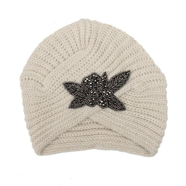 2016 Fashion Winter Warm Turban For Women Knit Wool Ear Warm Crochet Braided Hats For Women Headdress Caps Female Beanies