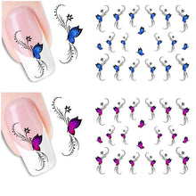 2016 Fashion Woman Nail Art Stickers 3D Design Butterfly Decals Tips To Decoration nail accessories ANNE