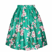 2016 Fashion Women 3 Colors Skirt Work Wear Elegant Skirts Women A-Line Print Umbrella Mid Skirt Puff Skirts Womens Clothing