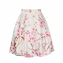 2016 Fashion Women 3 Colors Skirt Work Wear Elegant Skirts Women A-Line Print Umbrella Mid Skirt Puff Skirts Womens Clothing