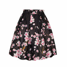 2016 Fashion Women 3 Colors Skirt Work Wear Elegant Skirts Women A-Line Print Umbrella Mid Skirt Puff Skirts Womens Clothing