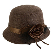 2016 Fashion Women Beach Retro Flower Felt Bowler Solid Color Fedora Hat Bowler Caps #3546