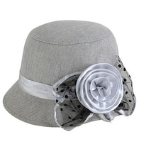 2016 Fashion Women Beach Retro Flower Felt Bowler Solid Color Fedora Hat Bowler Caps #3546