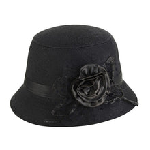 2016 Fashion Women Beach Retro Flower Felt Bowler Solid Color Fedora Hat Bowler Caps #3546