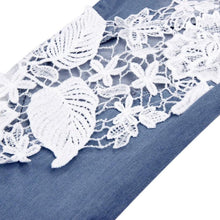 2016 Fashion Women Ladies Lace Stitching Jeans Skinny Pencil Pants Denim Trousers#3