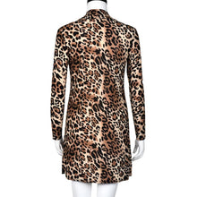 2016 Fashion Women Leopard Print Sexy Turleneck Long Sleeve Autumn Winter Slim Loose Casual Mini Dress Women Robe Femme #1123