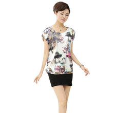 2016 Fashion Women T shirts Floral Print T-shirt Top Short Sleeve XL-4XL Female Plus Size tops 71037