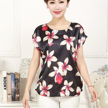 2016 Fashion Women T shirts Floral Print T-shirt Top Short Sleeve XL-4XL Female Plus Size tops 71037