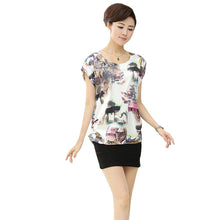 2016 Fashion Women T shirts Floral Print T-shirt Top Short Sleeve XL-4XL Female Plus Size tops 71037